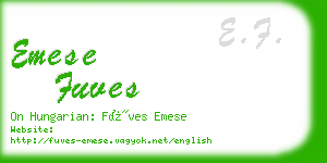 emese fuves business card